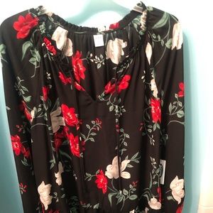 NWT floral long sleeve work blouse